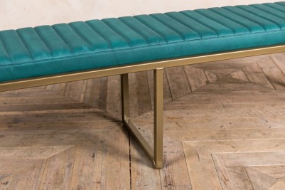 faux leather dining bench in undercool